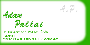 adam pallai business card